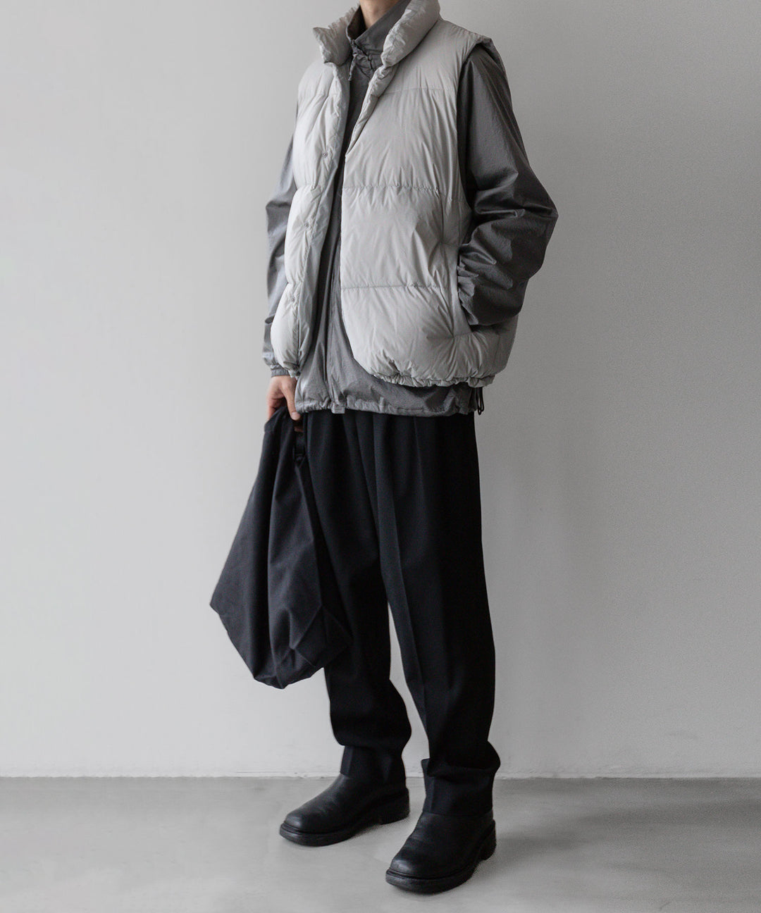 stein(シュタイン)の23AWコレクションWINDBREAKER STAND COLLAR JACKETのSILVER 公式通販サイトsession福岡セレクトショップ