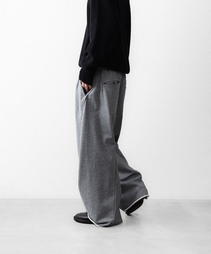【KANEMASA PHIL.】36G HEATHER DRAPING PANTS - CHARCOAL DYE