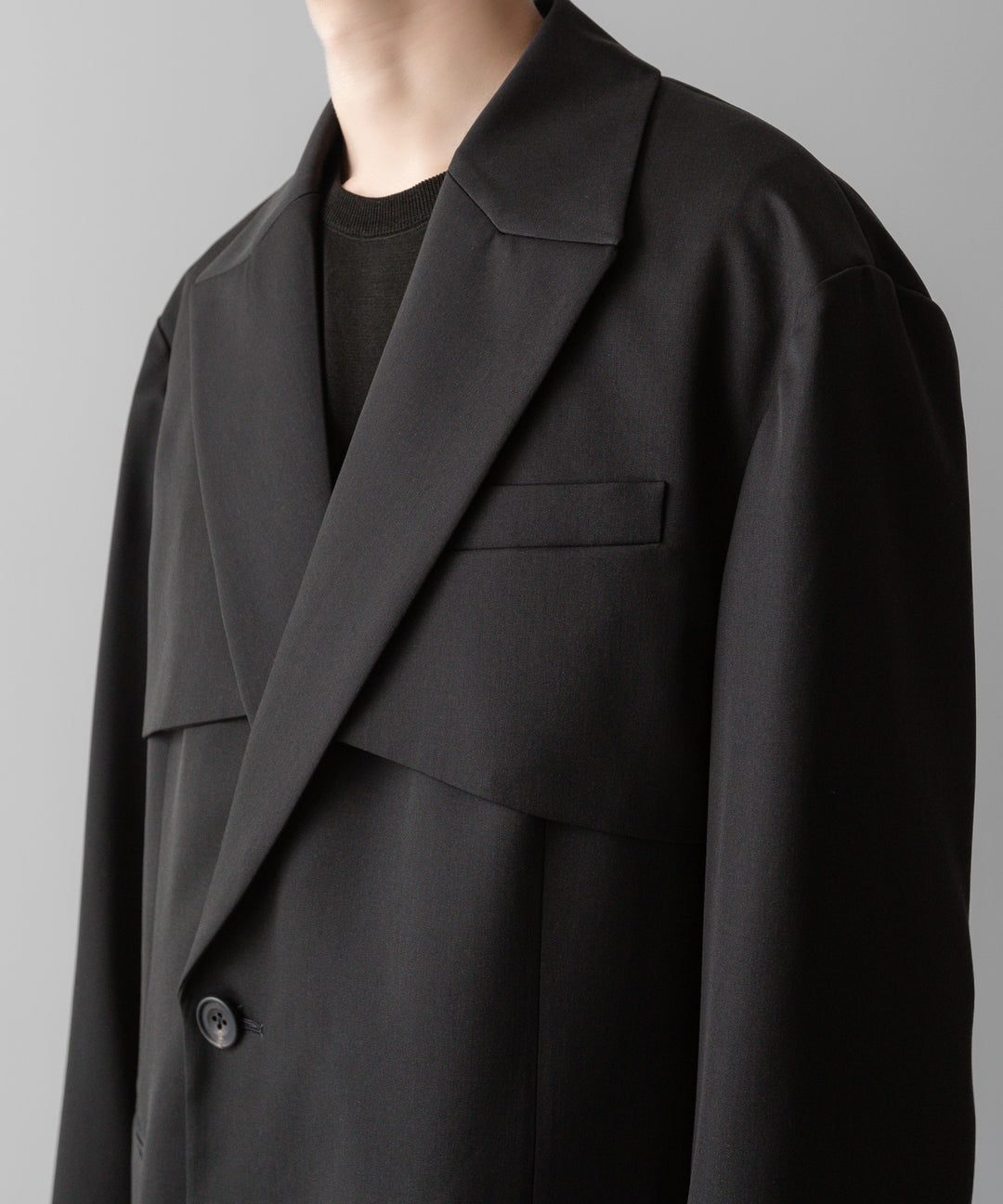 ssstein(シュタイン)の24AWコレクション OVERSIZED LAPELED COMBINATION JACKET - DARK CHARCOAL 公式通販サイトsession福岡セレクトショップ
