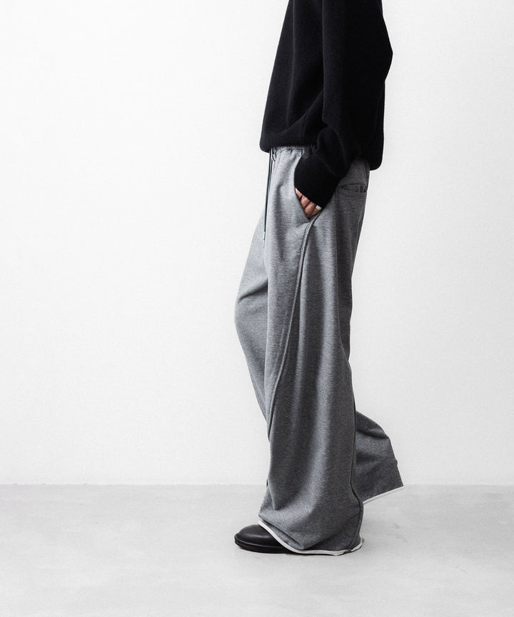 【KANEMASA PHIL.】36G HEATHER DRAPING PANTS - CHARCOAL DYE