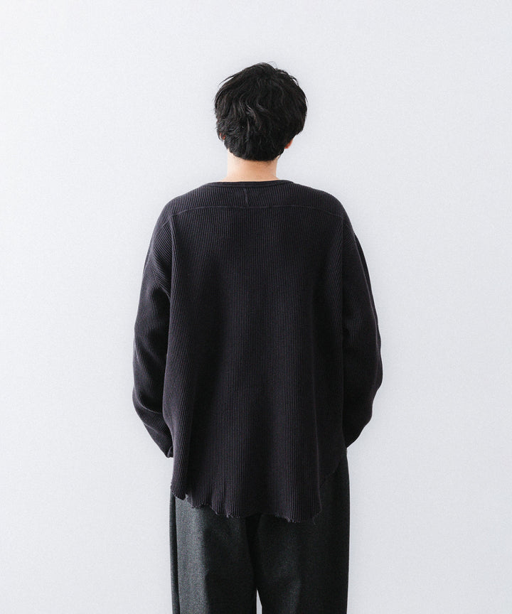 【concause】 WAFFLE SHIRT - BLACK