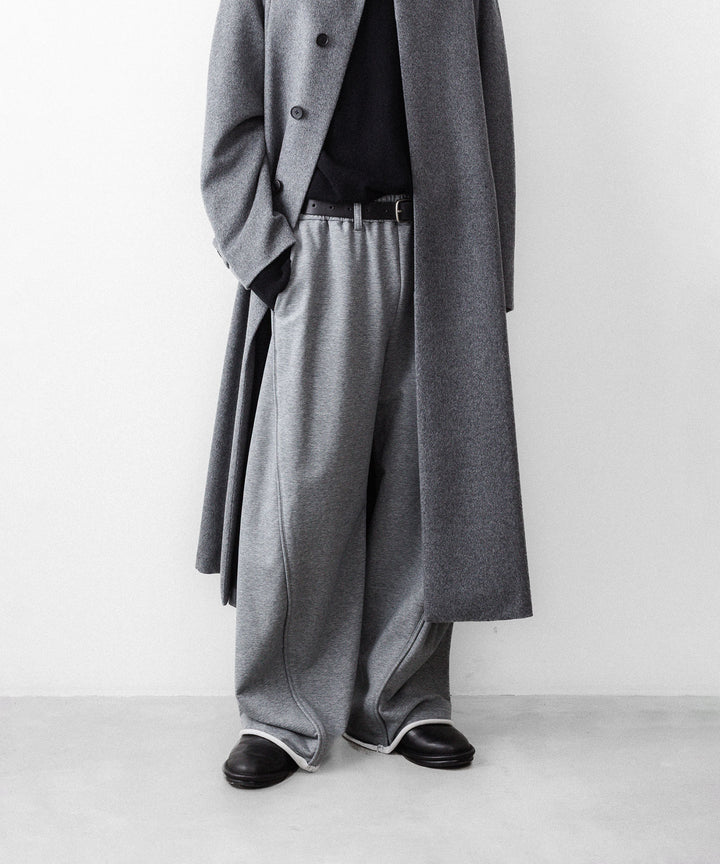 【KANEMASA PHIL.】36G HEATHER DRAPING PANTS - CHARCOAL DYE