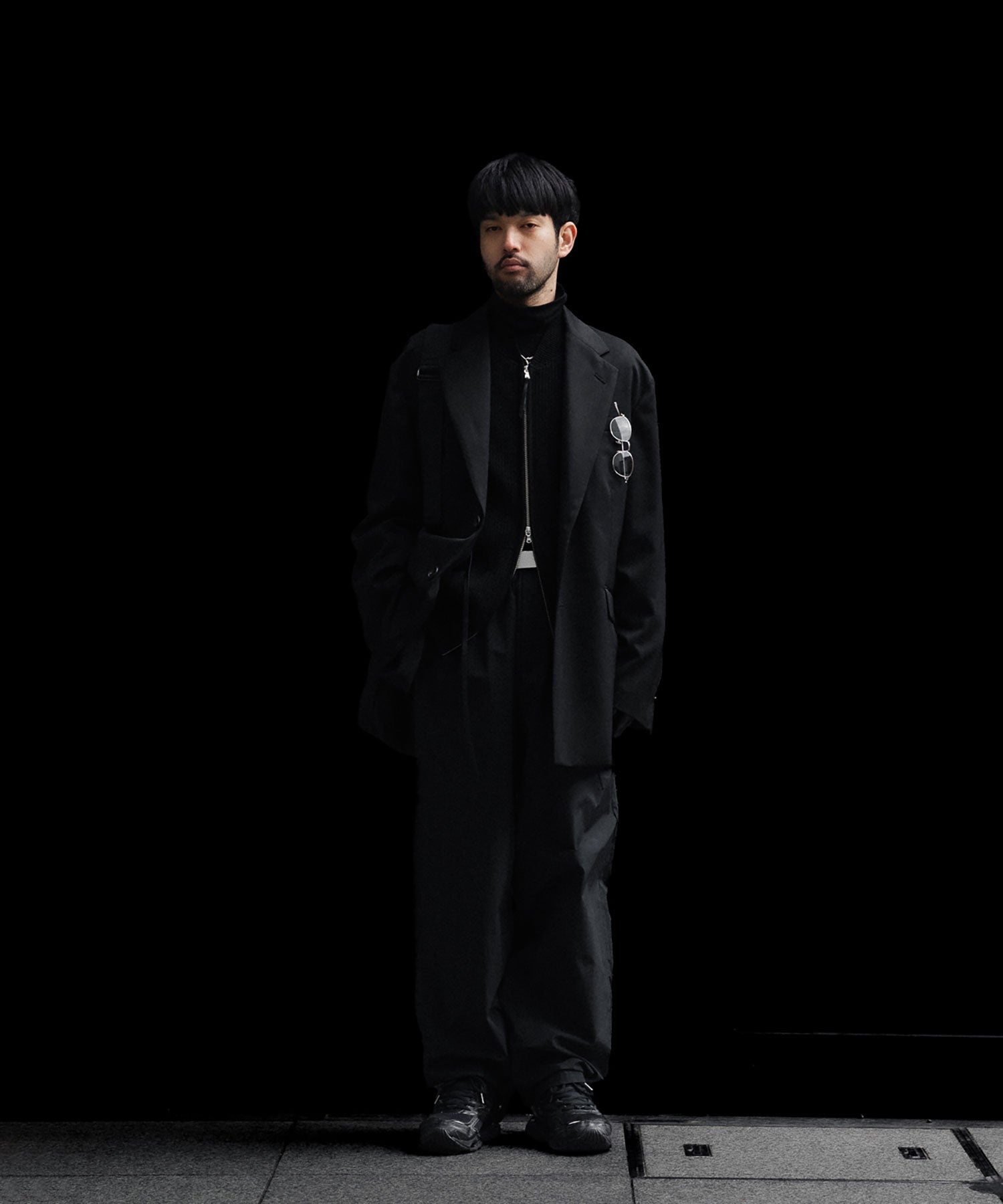 So 大山シュン Minimal Jacket ブラック メンズ サイズL ssstein / シュタイン】OVERSIZED SINGLE BREASTED LONG JACKET
