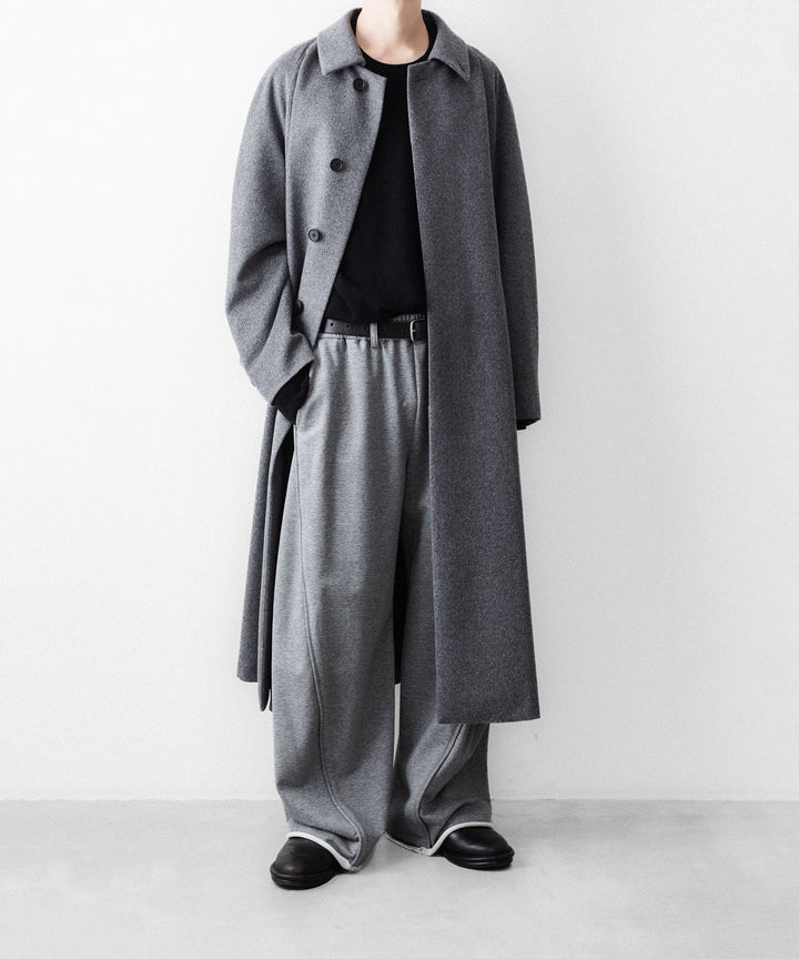 【KANEMASA PHIL.】36G HEATHER DRAPING PANTS - CHARCOAL DYE
