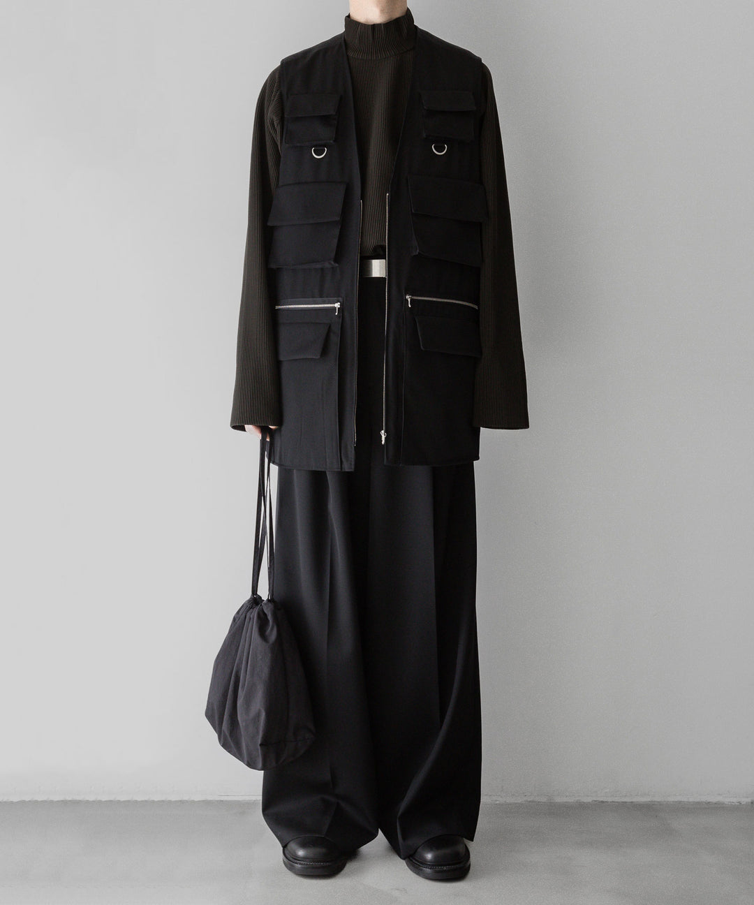 stein ssstein シュタインの24SSコレクションOVERSIZED MULTI POCKET VESTのBLACK sessionセッション福岡セレクトショップ 公式通販サイト