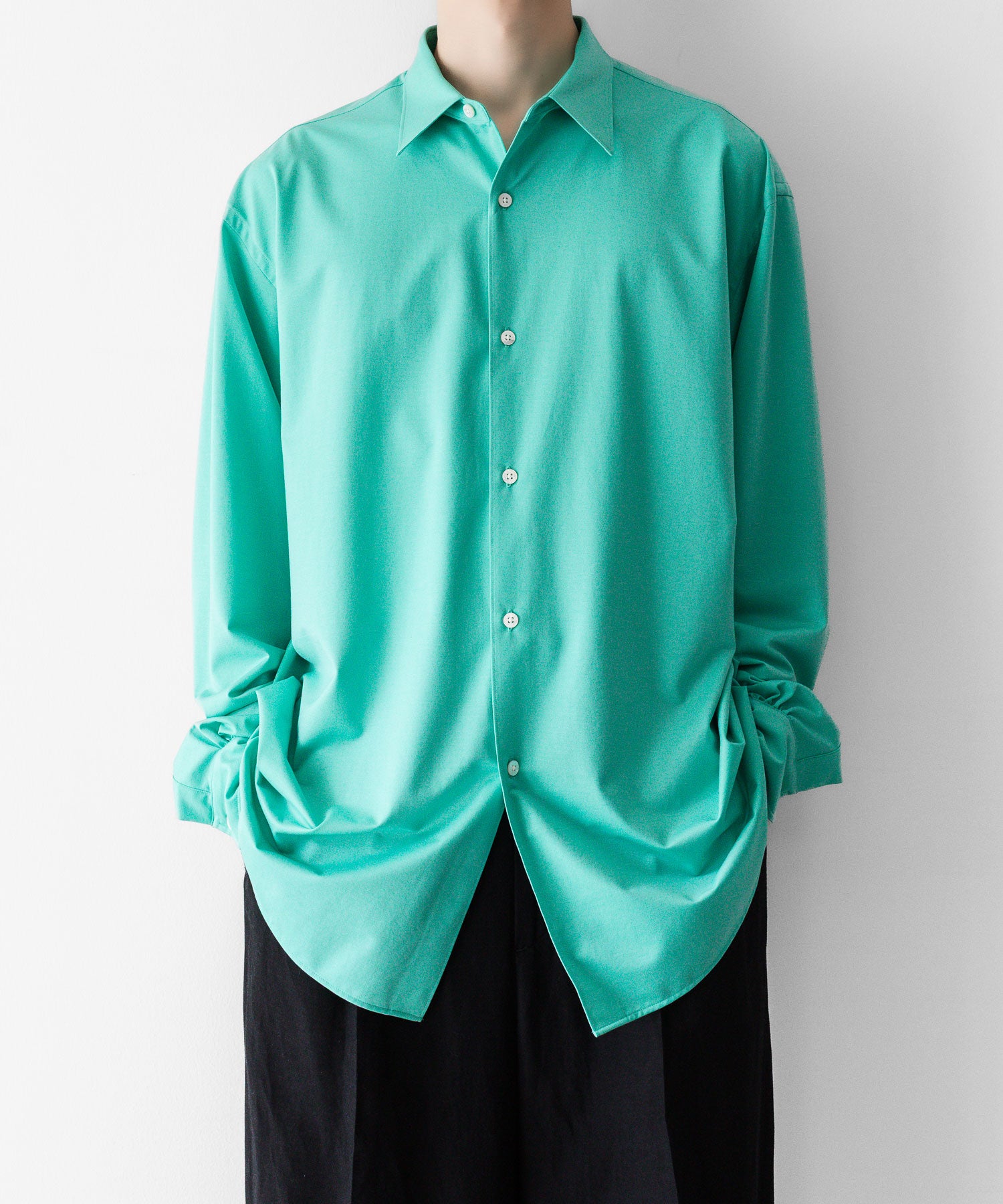 KANEMASA PHIL.】46G MODEST SHIRT - TURQUOISE | 公式通販サイト