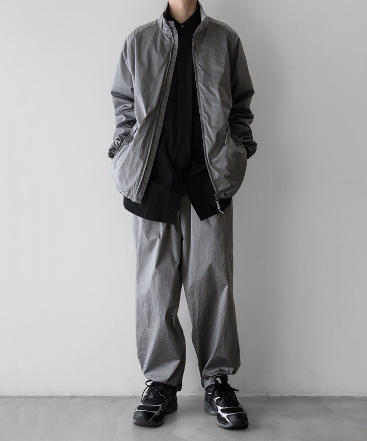 【stein】WINDBREAKER EASY TROUSERS - SILVER