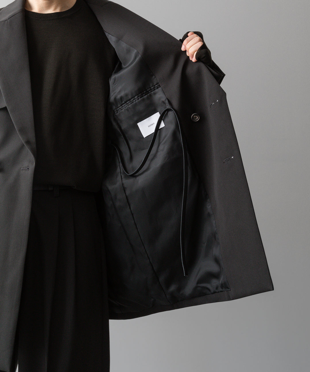 ssstein(シュタイン)の24AWコレクション OVERSIZED LAPELED COMBINATION JACKET - DARK CHARCOAL 公式通販サイトsession福岡セレクトショップ