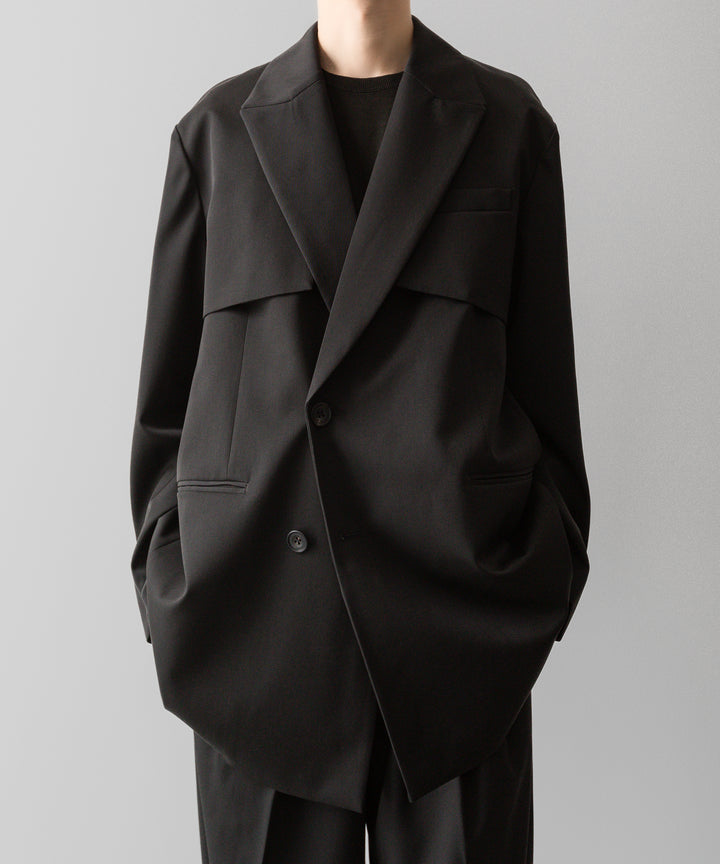 ssstein(シュタイン)の24AWコレクション OVERSIZED LAPELED COMBINATION JACKET - DARK CHARCOAL 公式通販サイトsession福岡セレクトショップ