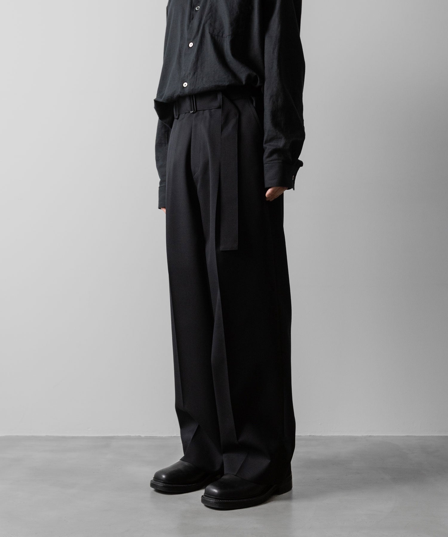 ssstein(シュタイン)のBELTED WIDE TROUSERS - BLACKの公式通販サイトsession福岡セレクトショップ