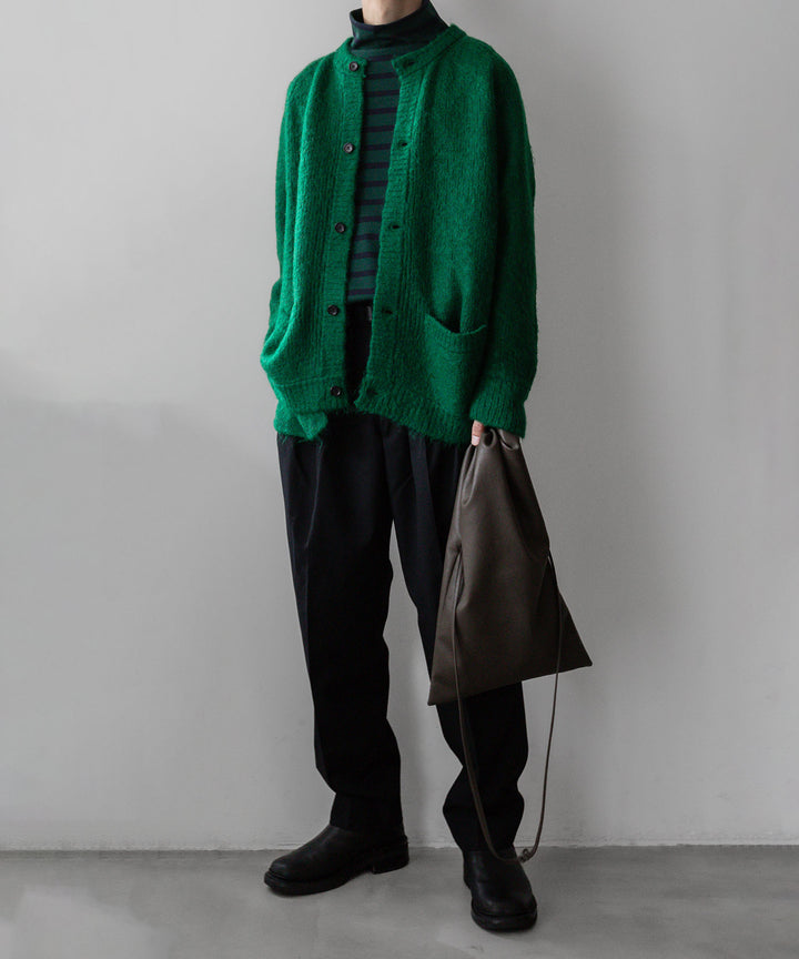 【INTÉRIM】インテリムのHYPER BIG SUVIN GIZA BASQUE HIGH NECK BORDER SHIRT - GREEN × BLACK sessionセッション福岡セレクトショップ 公式通販サイト