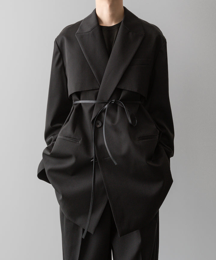 ssstein(シュタイン)の24AWコレクション OVERSIZED LAPELED COMBINATION JACKET - DARK CHARCOAL 公式通販サイトsession福岡セレクトショップ