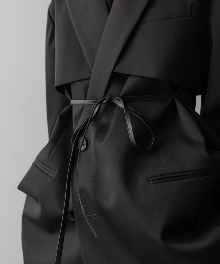ssstein(シュタイン)の24AWコレクション OVERSIZED LAPELED COMBINATION JACKET - DARK CHARCOAL 公式通販サイトsession福岡セレクトショップ