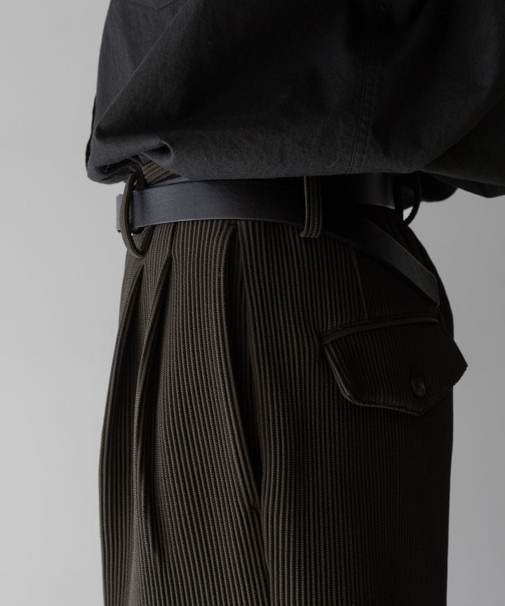 【stein】ssstein シュタインのGRADATION PLEATS WIDE TROUSERSのMILITARY KHAKI　 公式通販サイトsession福岡セレクトショップ