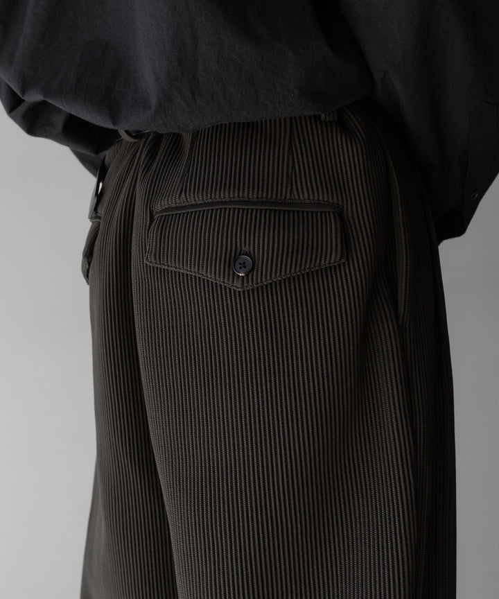【stein】ssstein シュタインのGRADATION PLEATS WIDE TROUSERSのMILITARY KHAKI　 公式通販サイトsession福岡セレクトショップ