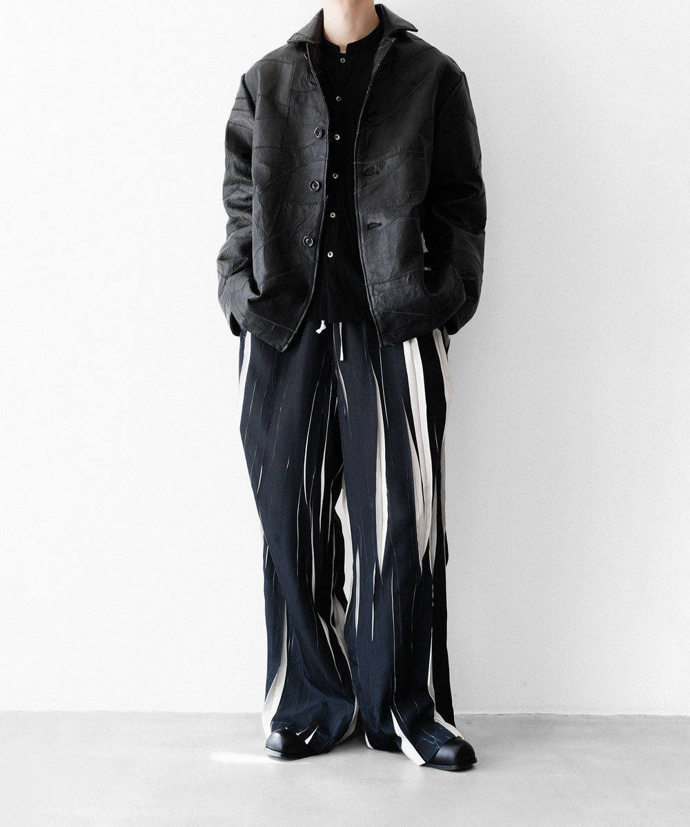 ANTHEM A-アンセムエーのOVER PRINTED RANDOM PLEATS PANTSのECRU公式通販サイトsession福岡セレクトショップ
