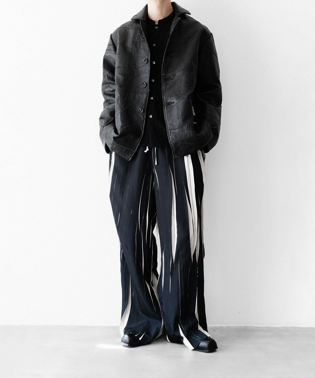 ANTHEM A-アンセムエーのOVER PRINTED RANDOM PLEATS PANTSのECRU公式通販サイトsession福岡セレクトショップ
