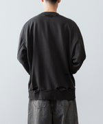 画像をギャラリービューアに読み込む, 【CODA】DARK GREY WASHED DESTROYED SWEATSHIRT - GREY WASH
