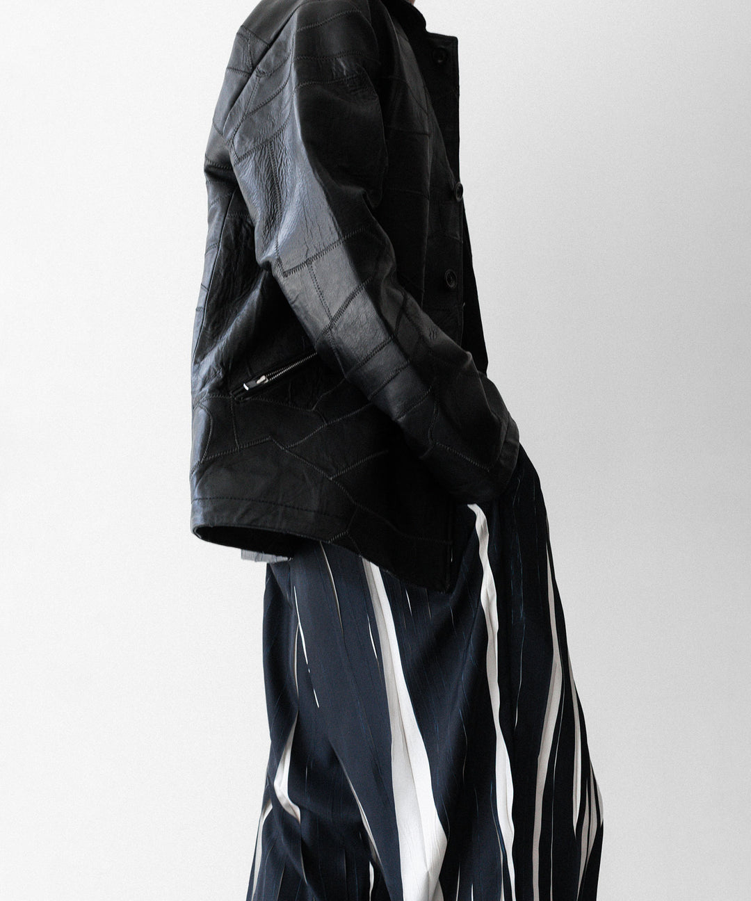 ANTHEM A-アンセムエーのOVER PRINTED RANDOM PLEATS PANTSのECRU公式通販サイトsession福岡セレクトショップ