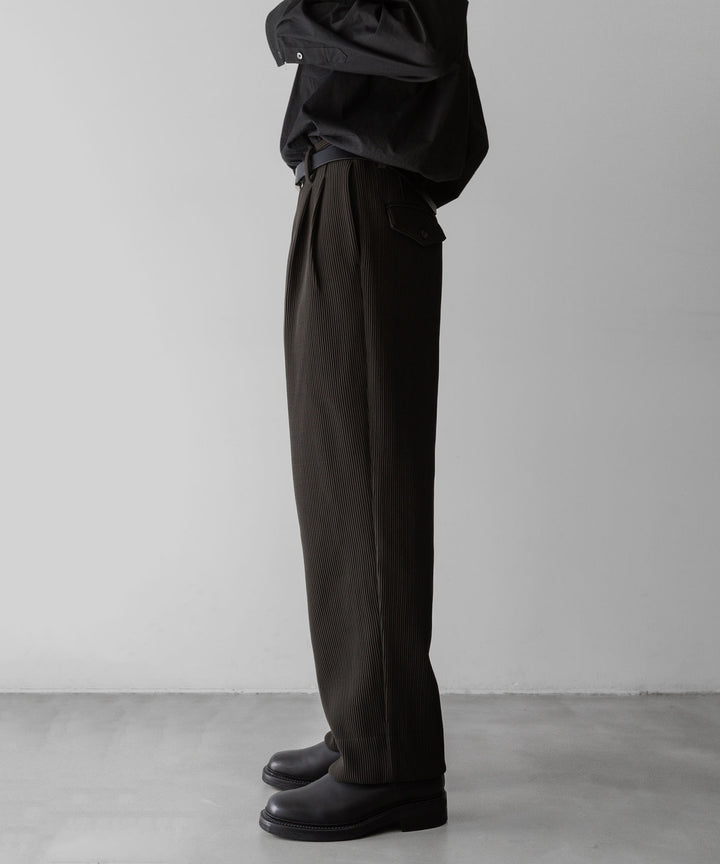 【stein】ssstein シュタインのGRADATION PLEATS WIDE TROUSERSのMILITARY KHAKI　 公式通販サイトsession福岡セレクトショップ