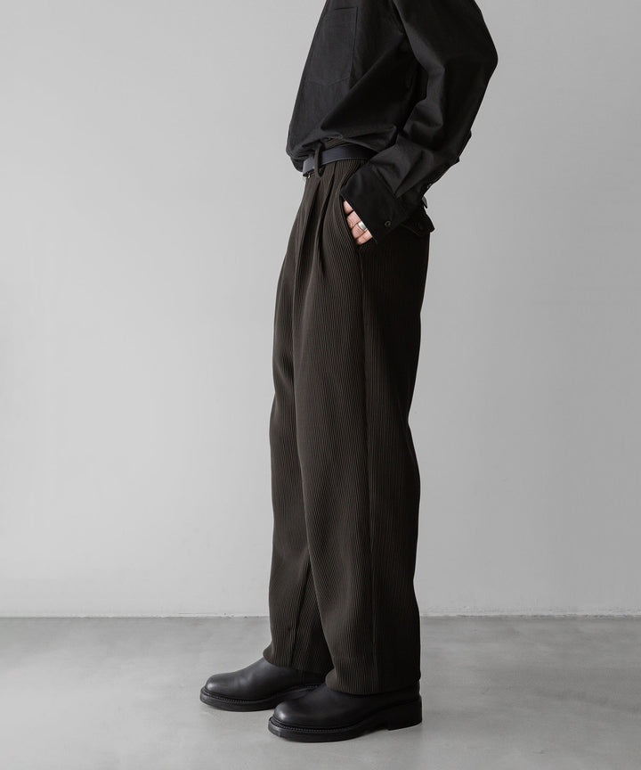 【stein】ssstein シュタインのGRADATION PLEATS WIDE TROUSERSのMILITARY KHAKI　 公式通販サイトsession福岡セレクトショップ