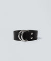 【 VEIN 】GUIDI LEATHER DOUBLE RING  BELT - BLACK