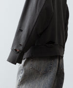 画像をギャラリービューアに読み込む, 【CODA】DARK GREY WASHED DESTROYED SWEATSHIRT - GREY WASH
