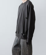 画像をギャラリービューアに読み込む, 【CODA】DARK GREY WASHED DESTROYED SWEATSHIRT - GREY WASH
