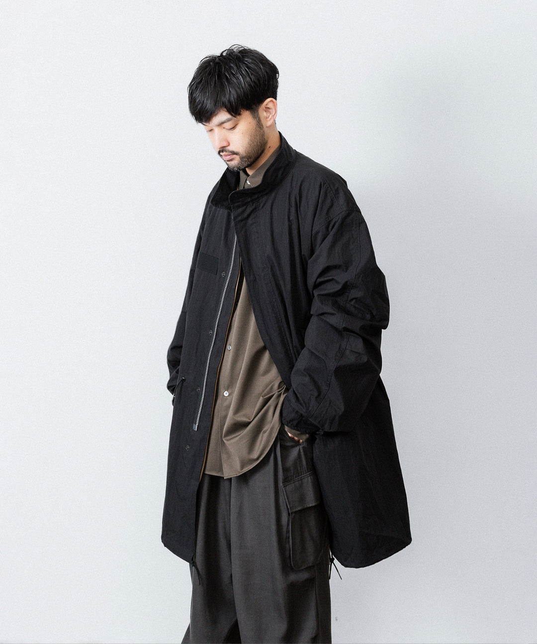 ANTHEM A アンセムエー NYLON COTTON MILITARY OVER COATのBLACK公式通販サイトsession福岡セレクトショップ