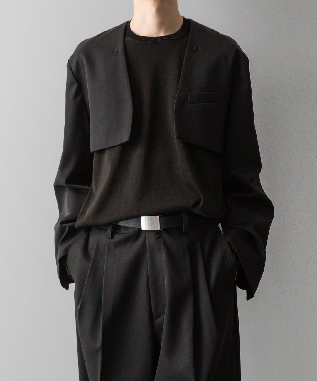 ssstein(シュタイン)の24AWコレクション OVERSIZED LAPELED COMBINATION JACKET - DARK CHARCOAL 公式通販サイトsession福岡セレクトショップ