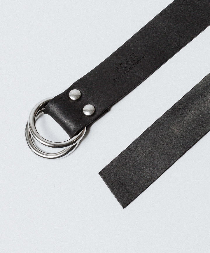 VEIN ヴェインのGUIDI LEATHER DOUBLE RING  BELT - BLACKの公式通販サイトsession福岡セレクトショップ