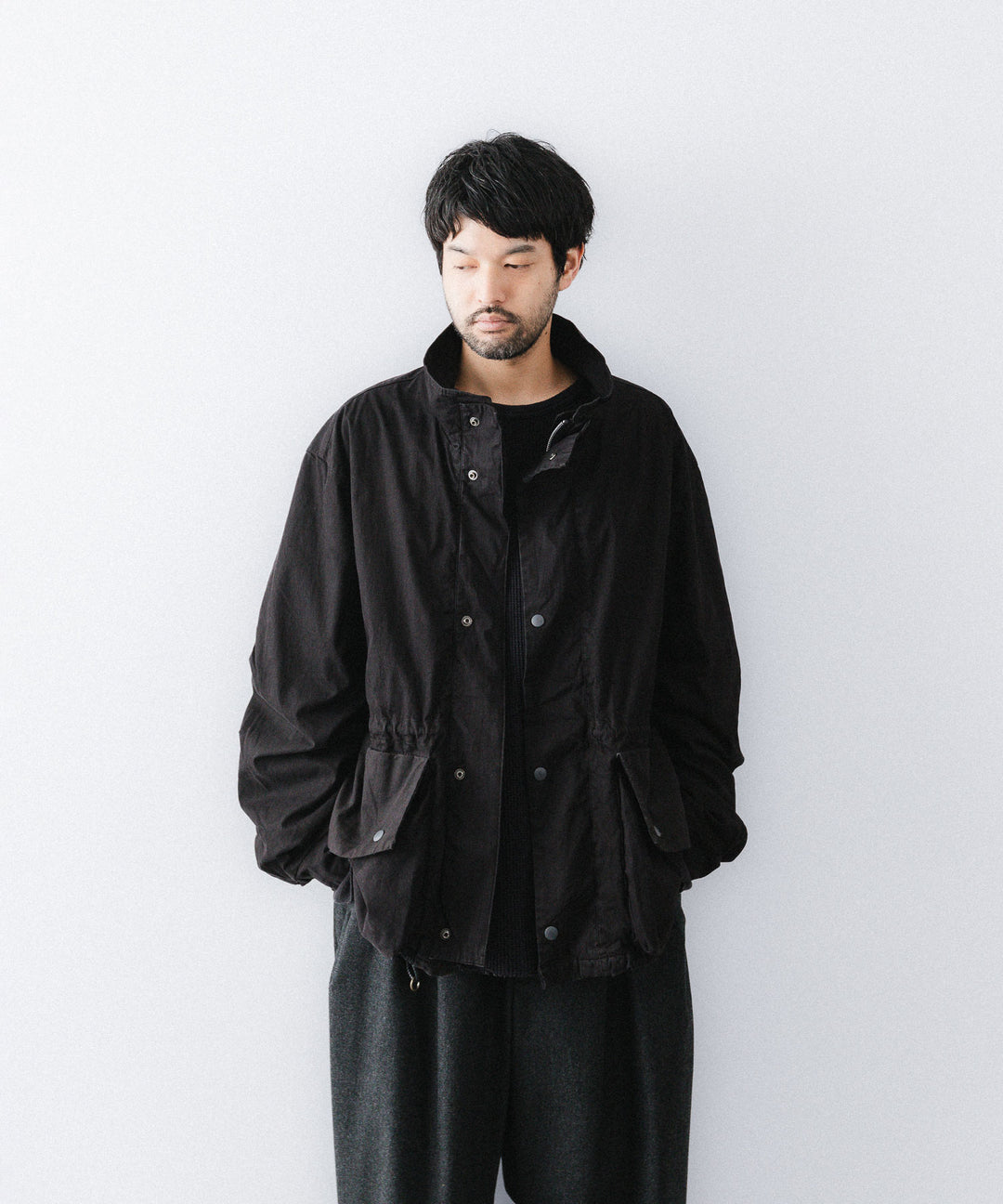 concause-コンコースのHALF MOUNTAIN COATのBLACK公式通販サイトsession福岡セレクトショップ