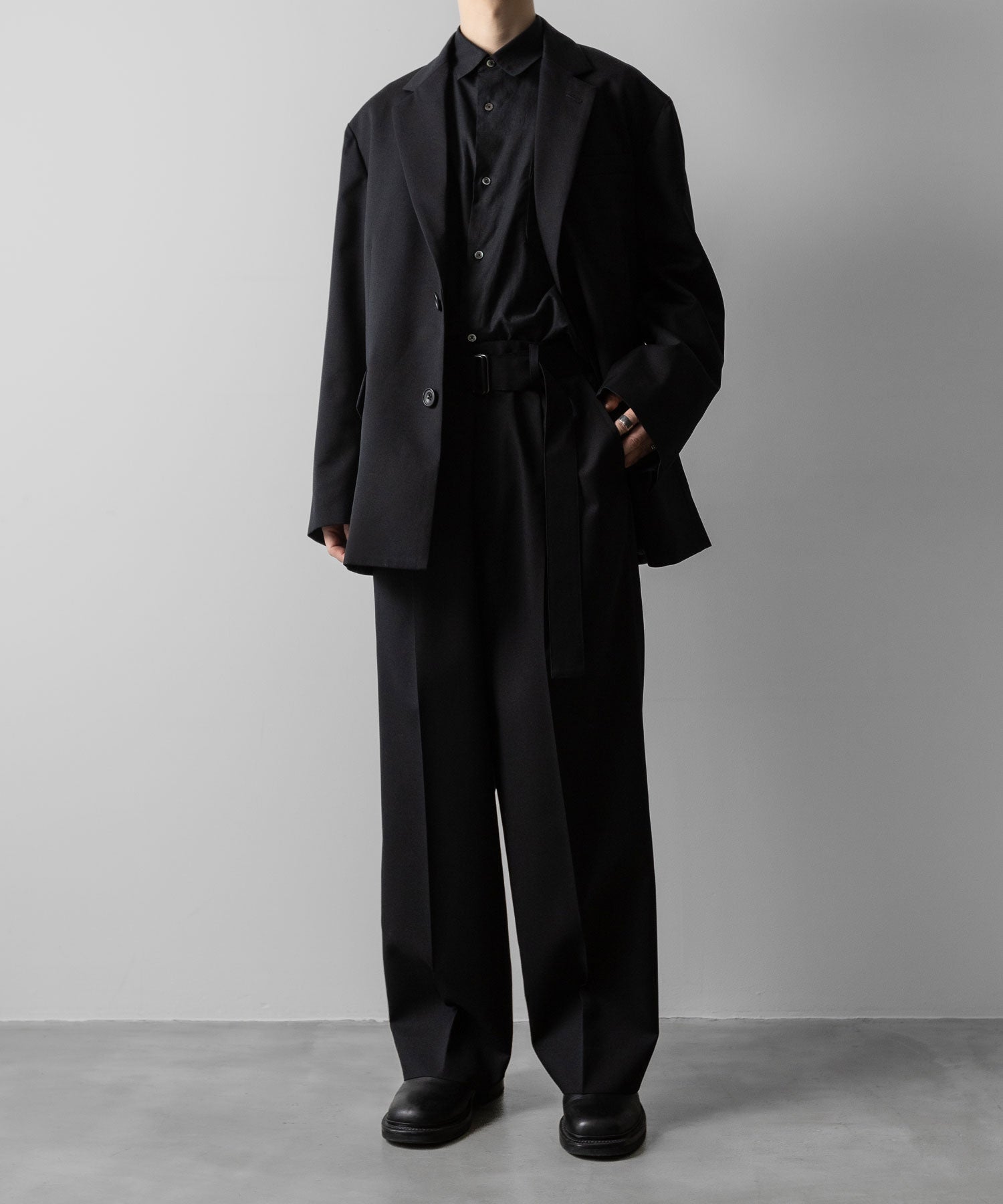 ssstein(シュタイン)のBELTED WIDE TROUSERS - BLACKの公式通販サイトsession福岡セレクトショップ