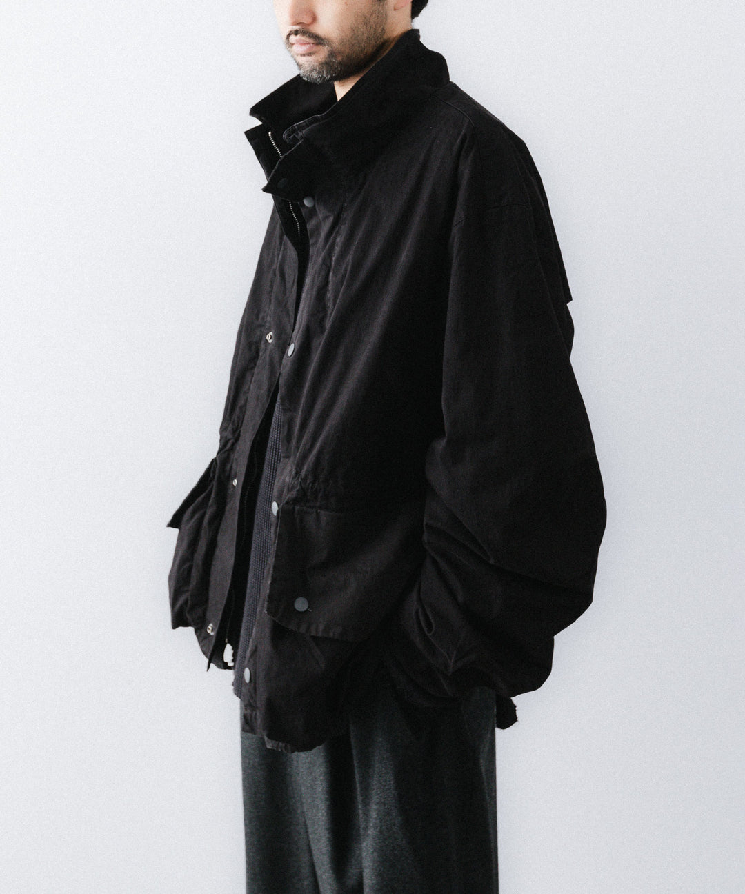 concause-コンコースのHALF MOUNTAIN COATのBLACK公式通販サイトsession福岡セレクトショップ