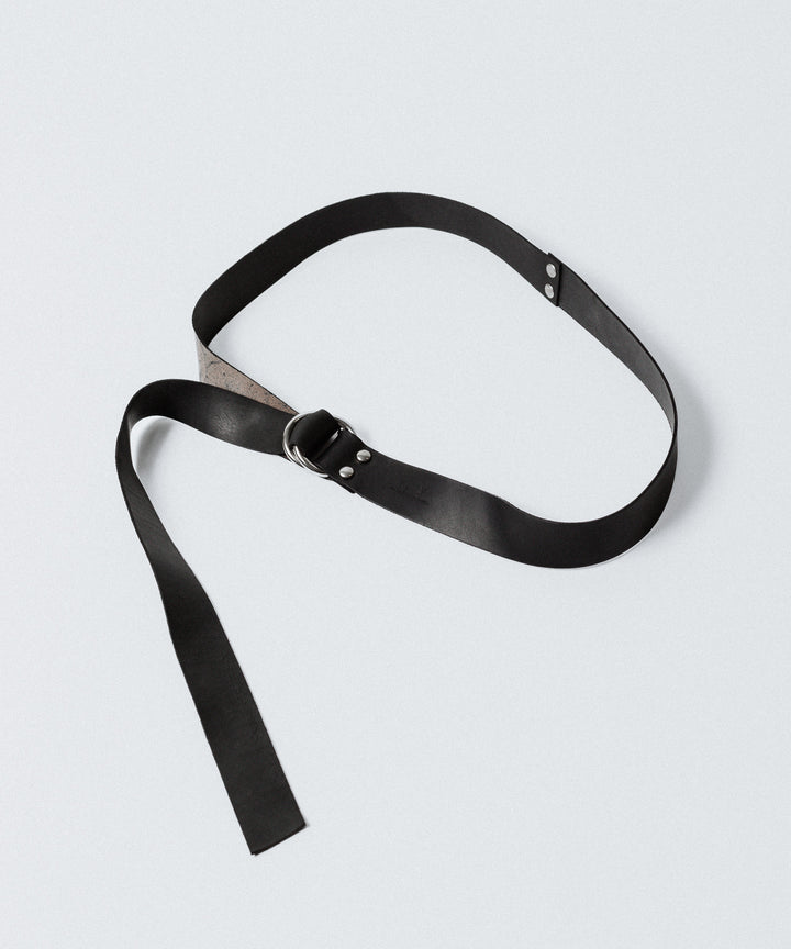VEIN ヴェインのGUIDI LEATHER DOUBLE RING  BELT - BLACKの公式通販サイトsession福岡セレクトショップ