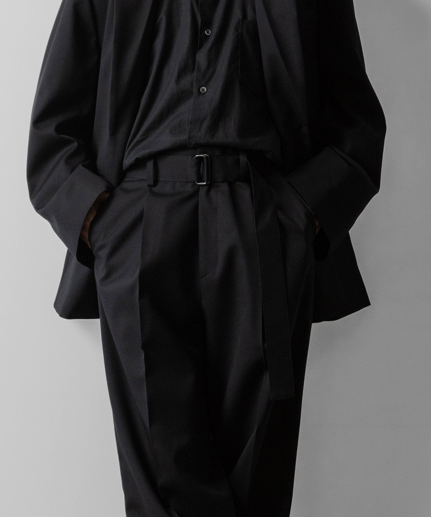 ssstein(シュタイン)のBELTED WIDE TROUSERS - BLACKの公式通販サイトsession福岡セレクトショップ