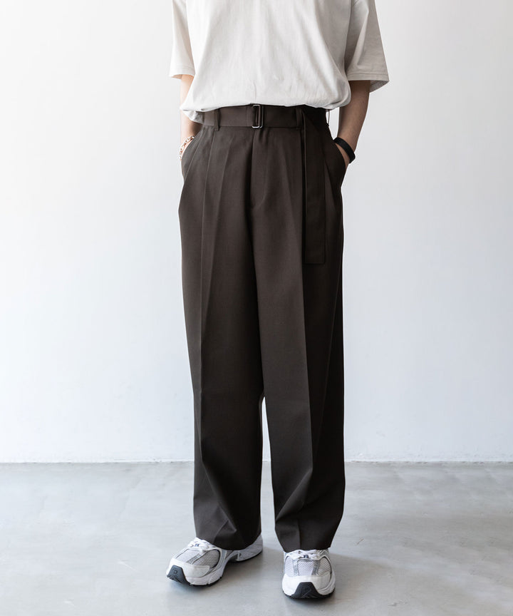 【stein】BELTED WIDE STRAIGHT TROUSERS シュタイン23aw sessionセッション福岡セレクトショップ 公式通販サイト