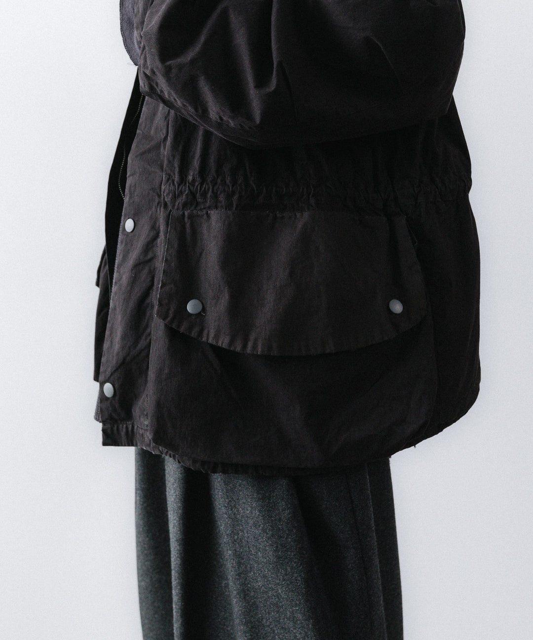 concause-コンコースのHALF MOUNTAIN COATのBLACK公式通販サイトsession福岡セレクトショップ