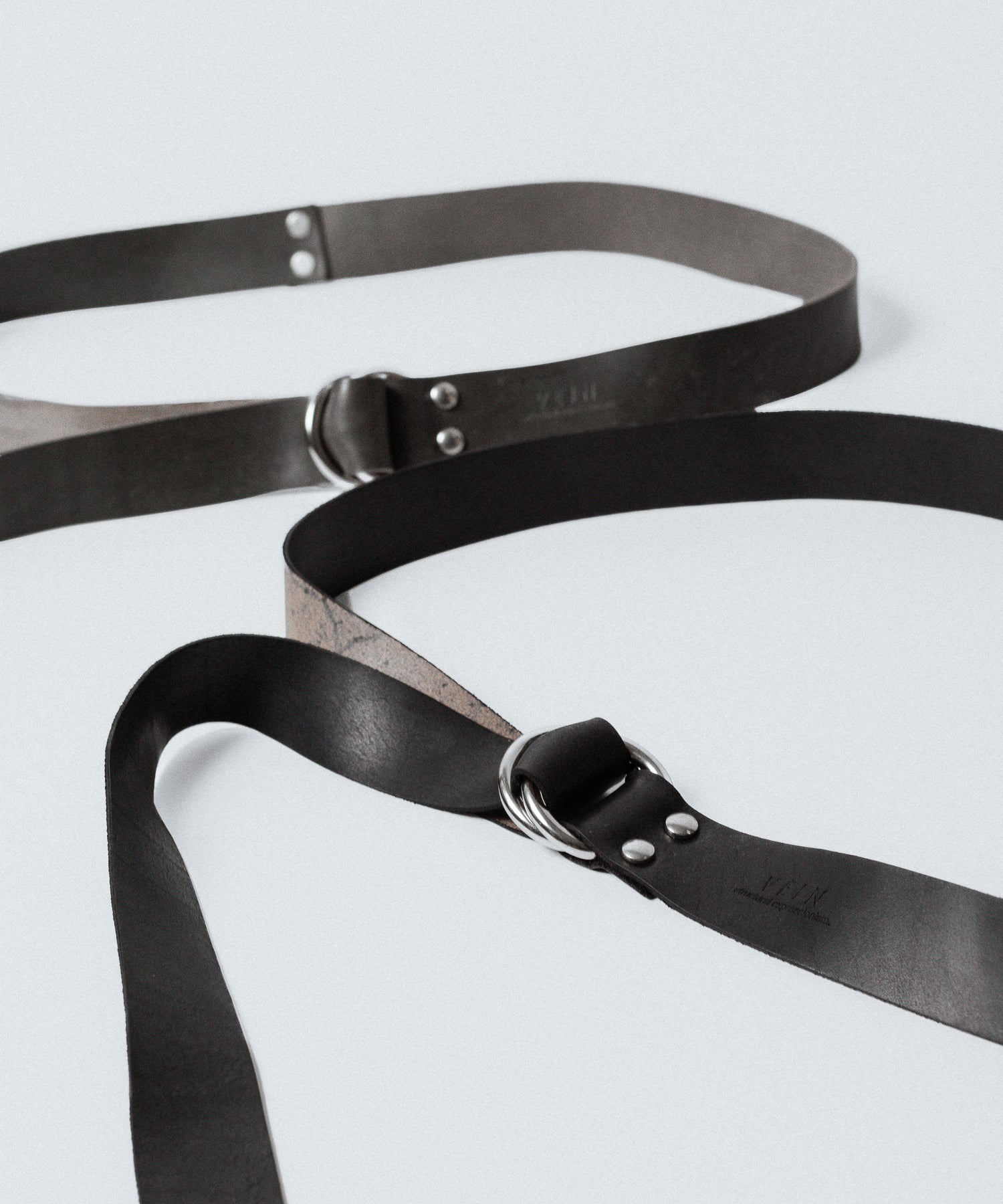 VEIN ヴェインのGUIDI LEATHER DOUBLE RING  BELT - BLACKの公式通販サイトsession福岡セレクトショップ