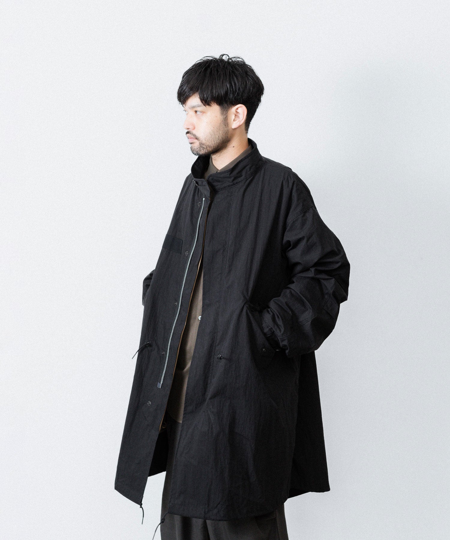 ANTHEM A アンセムエー NYLON COTTON MILITARY OVER COATのBLACK公式通販サイトsession福岡セレクトショップ