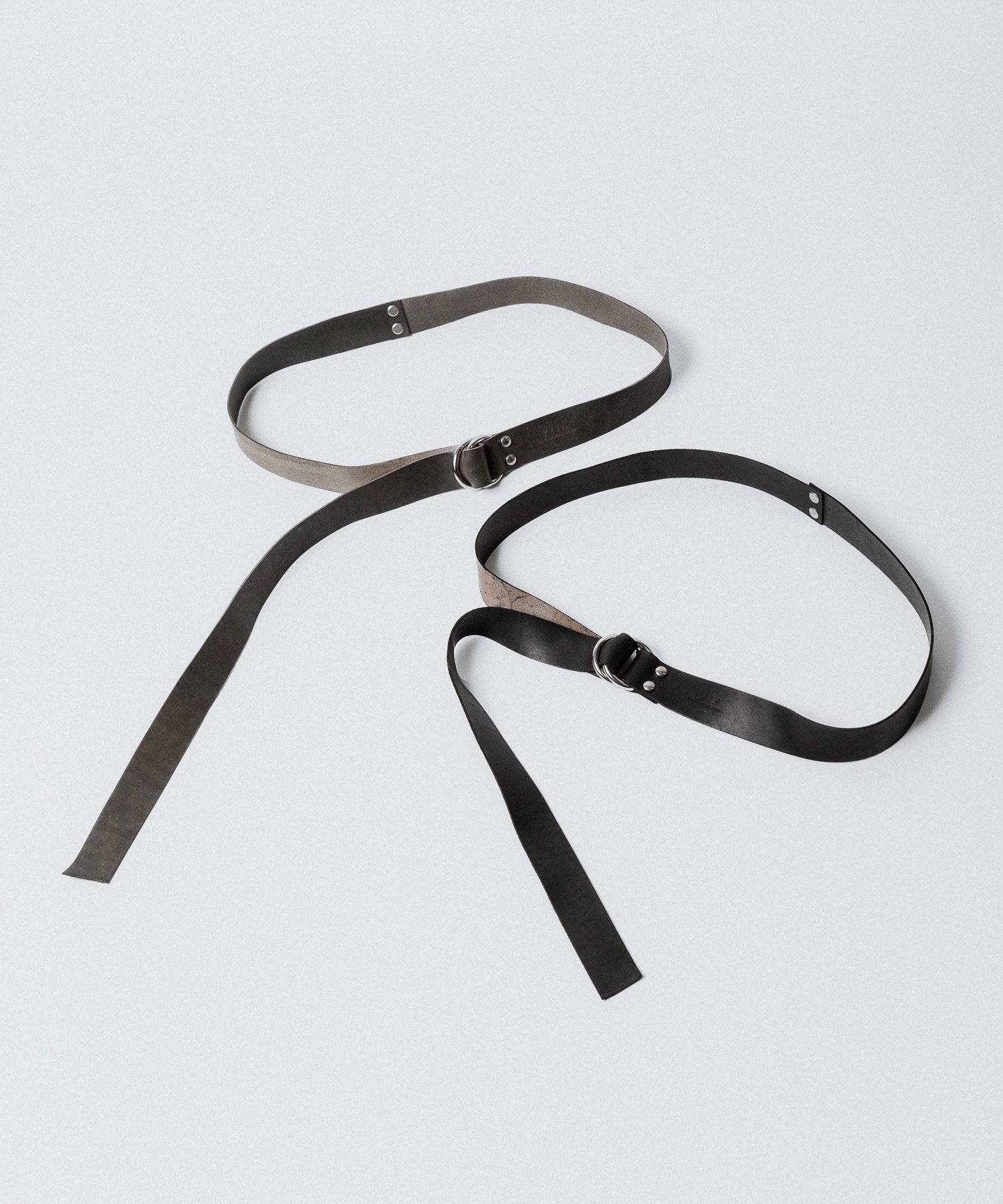 VEIN ヴェインのGUIDI LEATHER DOUBLE RING  BELT - BLACKの公式通販サイトsession福岡セレクトショップ