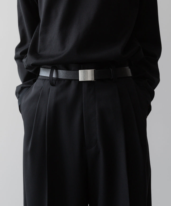 ssstein(シュタイン)の24AWコレクション LONG WIDE TROUSERS (2/90 WOOL GABARDINE) - BLACK 公式通販サイトsession福岡セレクトショップ