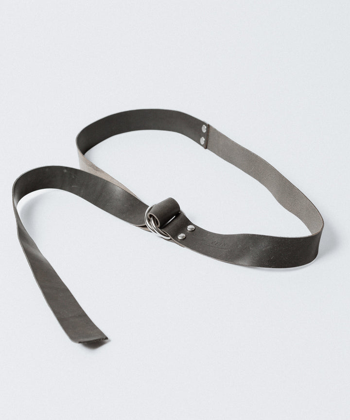 VEIN ヴェインのGUIDI LEATHER DOUBLE RING  BELT - GRAYの公式通販サイトsession福岡セレクトショップ