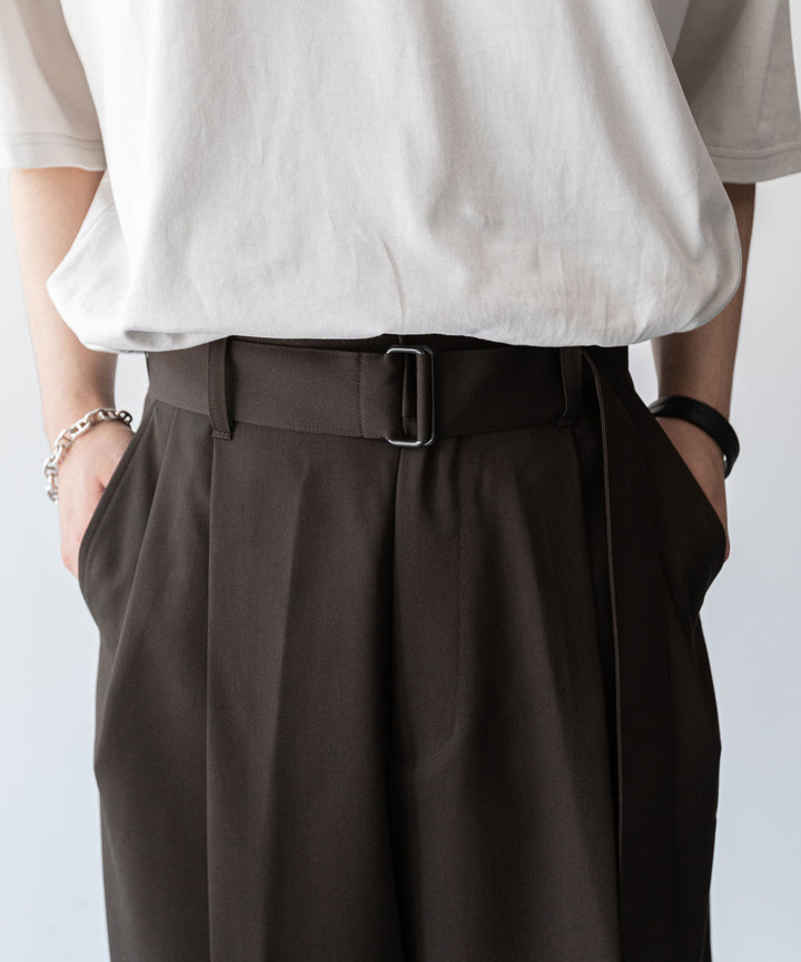 【stein】BELTED WIDE STRAIGHT TROUSERS シュタイン23aw sessionセッション福岡セレクトショップ 公式通販サイト