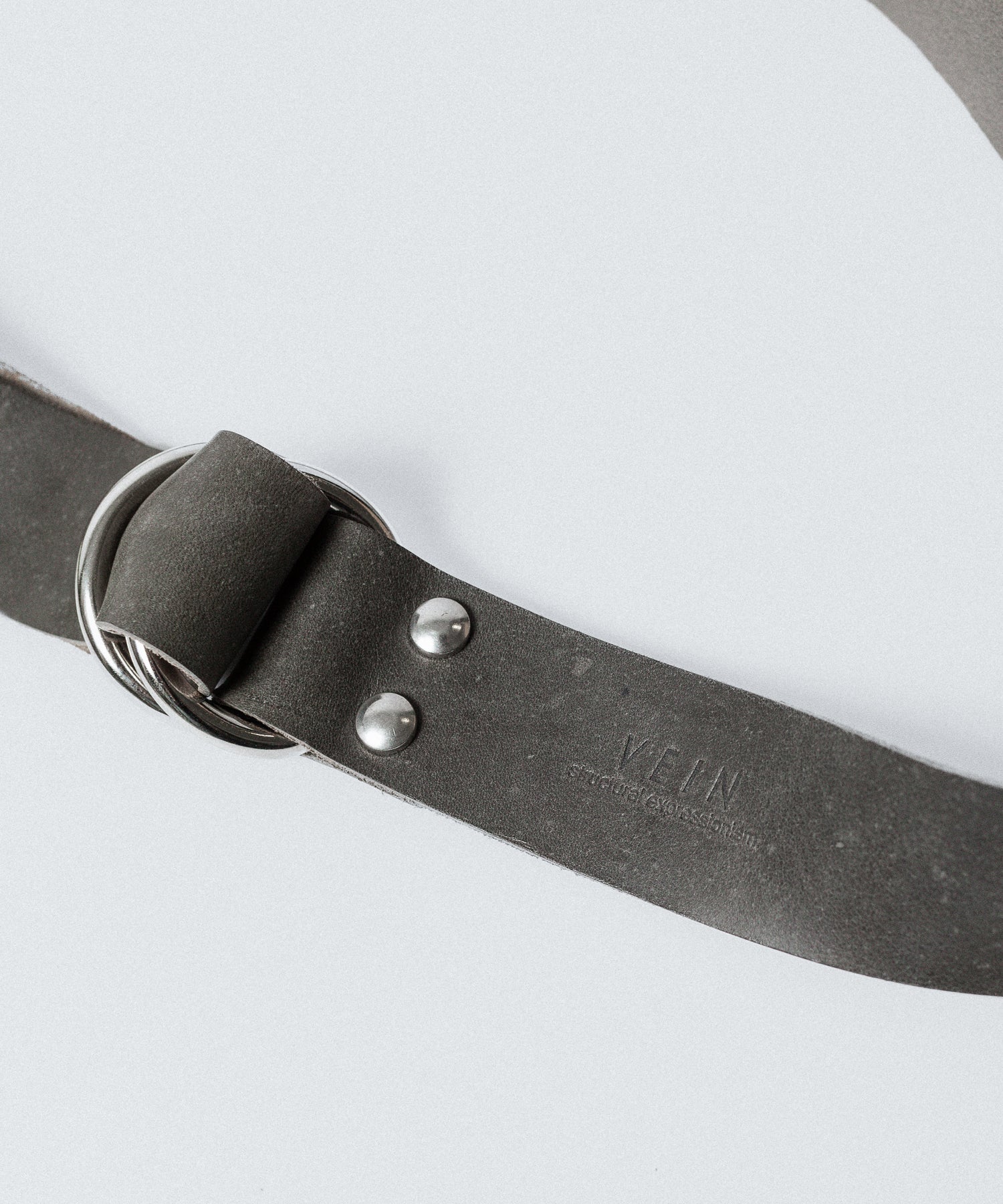 VEIN ヴェインのGUIDI LEATHER DOUBLE RING  BELT - GRAYの公式通販サイトsession福岡セレクトショップ