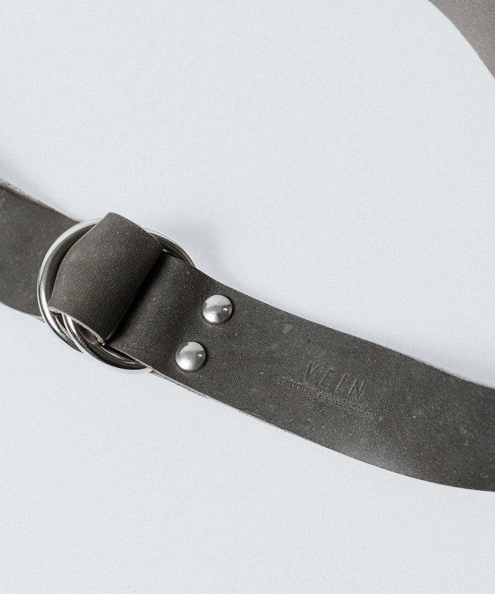 VEIN ヴェインのGUIDI LEATHER DOUBLE RING  BELT - GRAYの公式通販サイトsession福岡セレクトショップ