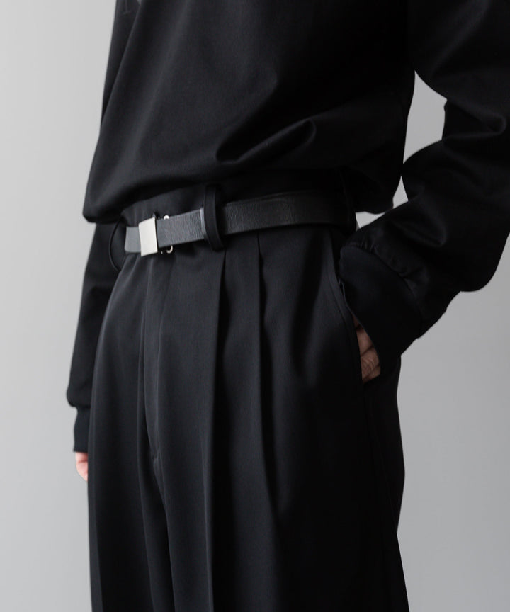 ssstein(シュタイン)の24AWコレクション LONG WIDE TROUSERS (2/90 WOOL GABARDINE) - BLACK 公式通販サイトsession福岡セレクトショップ