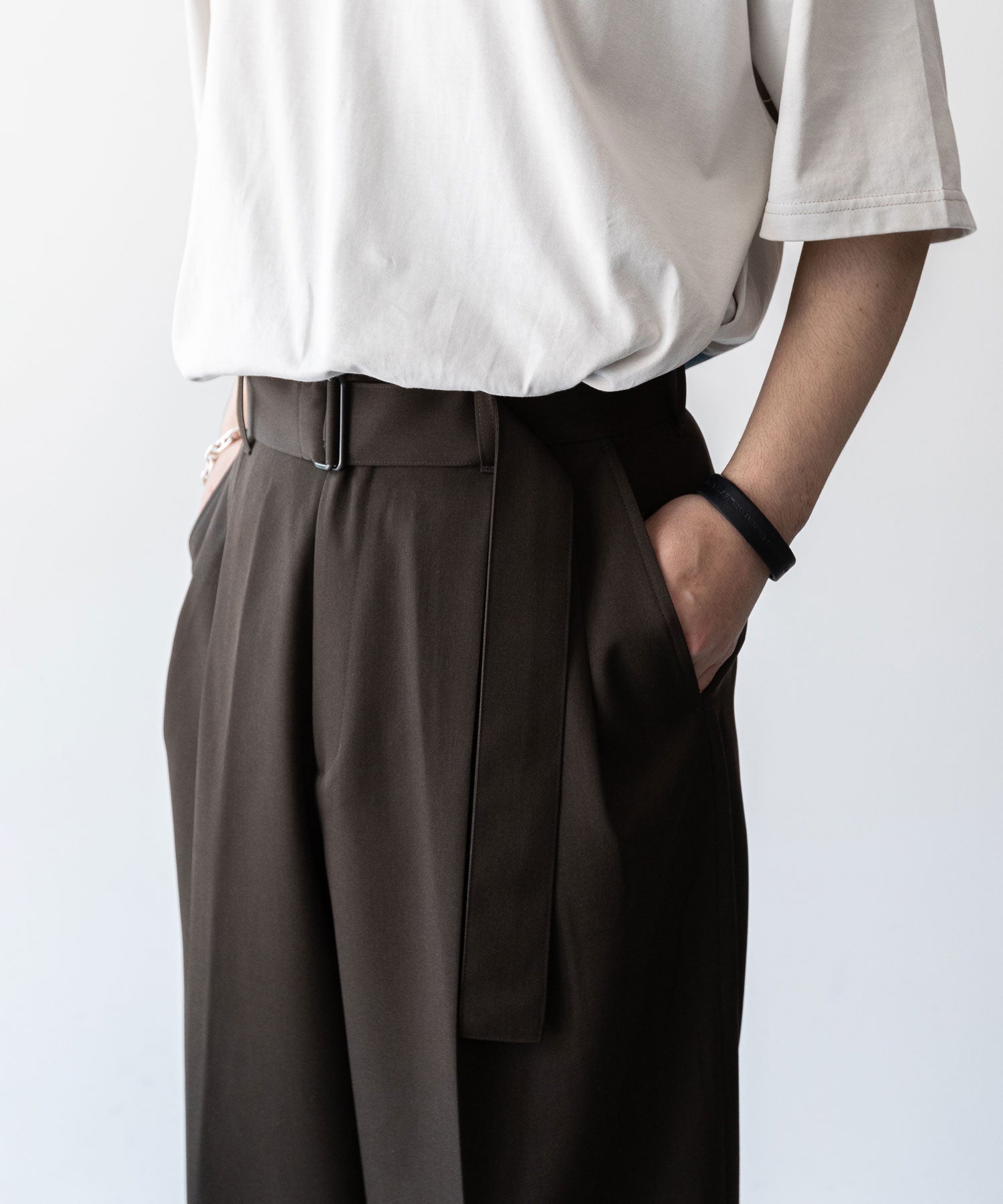 【stein】BELTED WIDE STRAIGHT TROUSERS シュタイン23aw sessionセッション福岡セレクトショップ 公式通販サイト