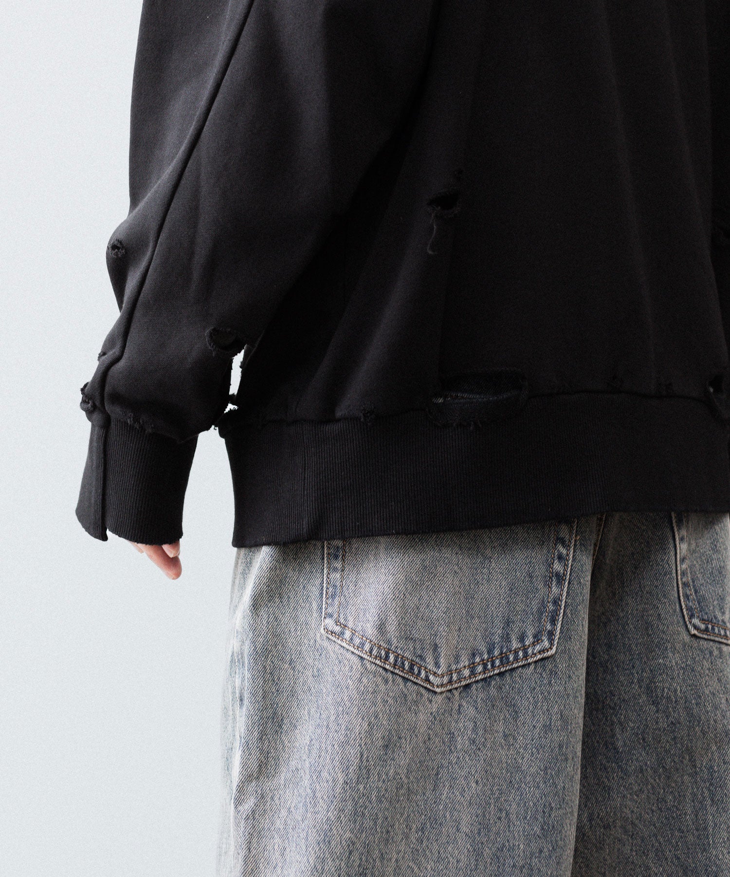 CODA コーダ FADED BLACK WASHED DESTROYED SWEATSHIRTのADED BLACK公式通販サイトsession福岡セレクトショップ