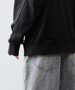 画像をギャラリービューアに読み込む, CODA コーダ FADED BLACK WASHED DESTROYED SWEATSHIRTのADED BLACK公式通販サイトsession福岡セレクトショップ
